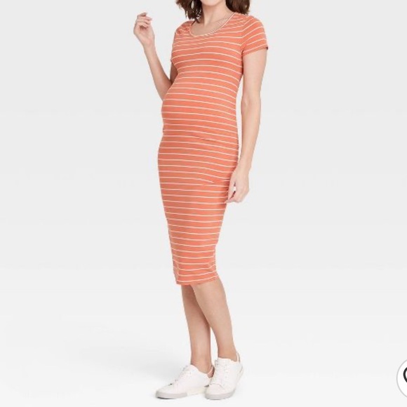 Short Sleeve T-Shirt Maternity Dress - Picture 2 of 2